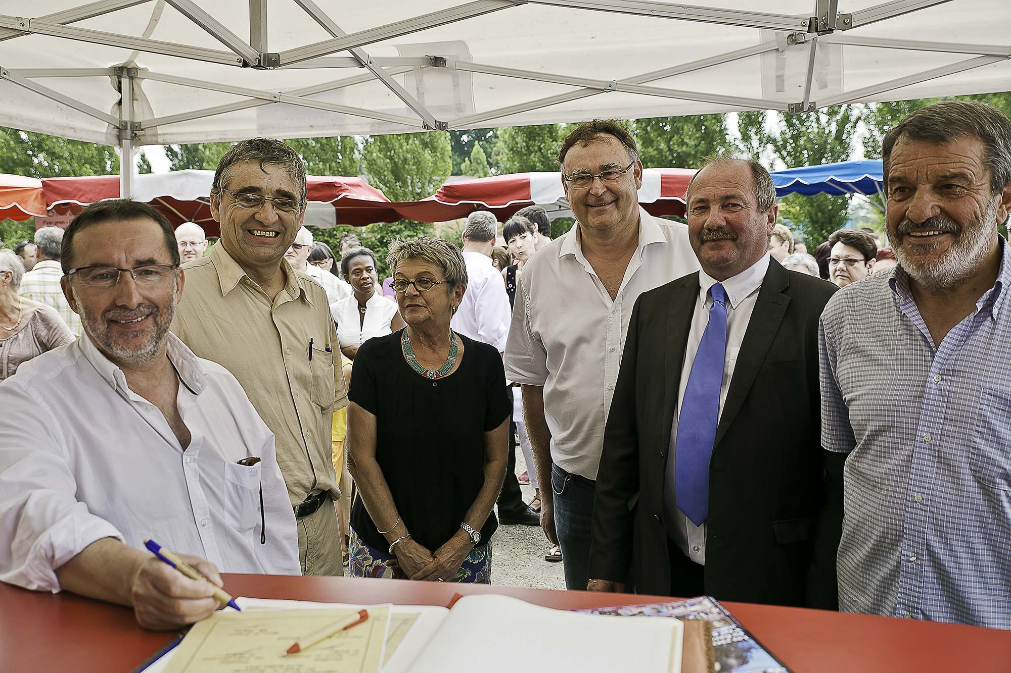 Christian Peyret Patrick Robert Elisabeth Dupuy-Mitterrand Joseph Helrich Patrick farbos et jean-Pierre Pujol