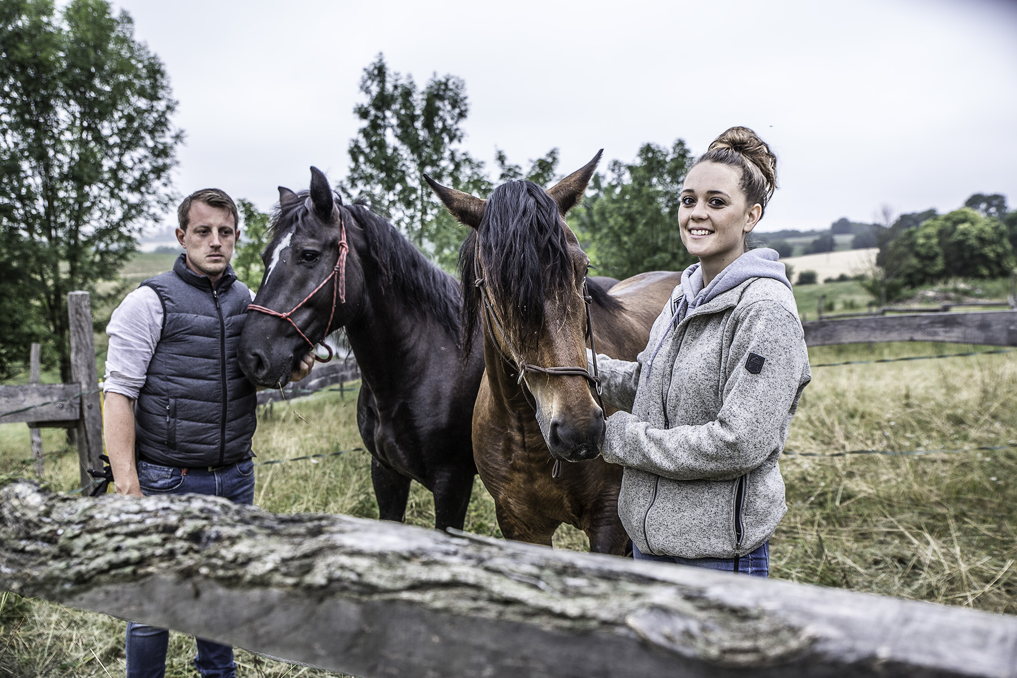 4 Roxane Broucke et Geoffroy Bouigue venus tester la Route d'Artagnan avec leurs chevaux 1bis 230617.jpg