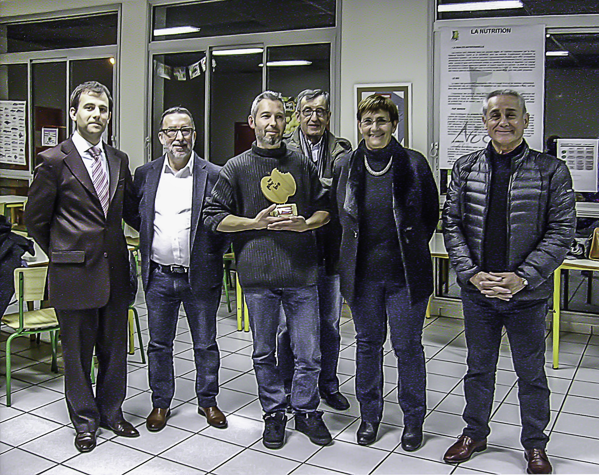 DR 1 Jf Van Overstraeten  Ronny Mazzoleni, Christian Peyret, Hugo Dereymez, Roger Combres, Cathy Daste Leplus et Francis Dupouey  071217.JPG