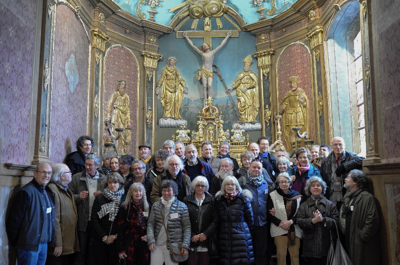 RISCLE GALERIE BLEUE FETE EGLISE POUYDRAGUIN L1012149.JPG