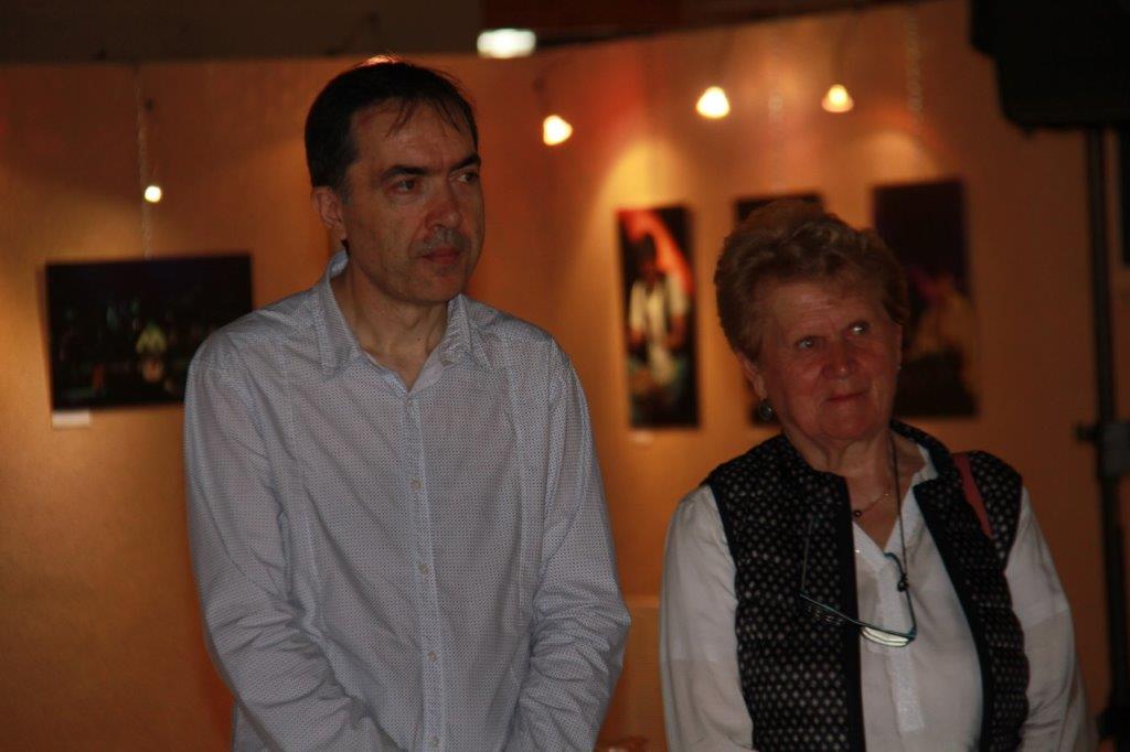 Christophe et Solange Lasserre dans l'espace Pierre Lasserre .JPG
