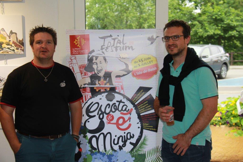 Vincent Rivière et Peyo (Pierre Lamagat) pour Escota è Minja.JPG