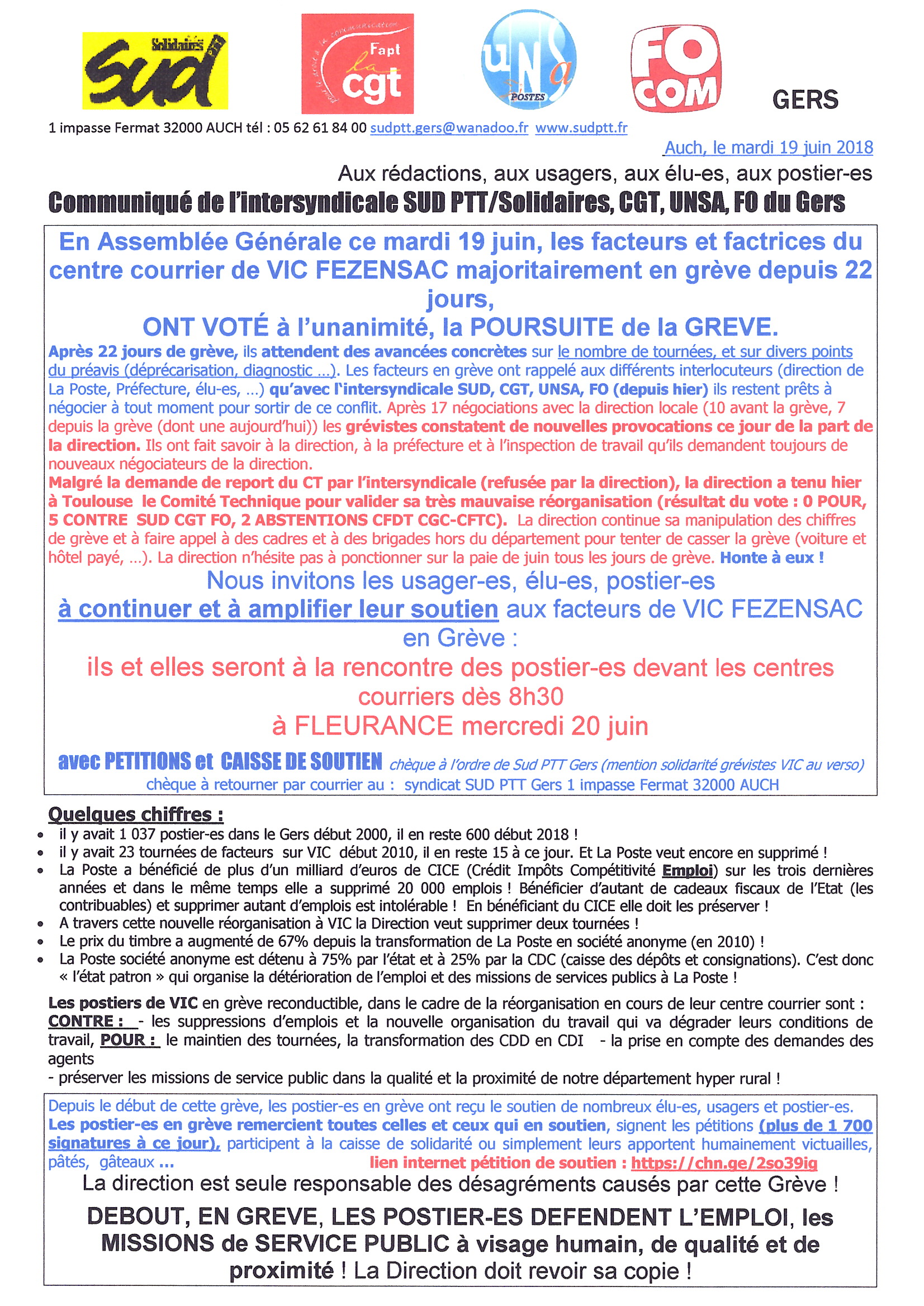 tract pour la poursuite de la grève et l'action à Fleurance.JPG