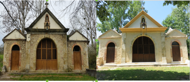 Saintes facade après et avant.PNG