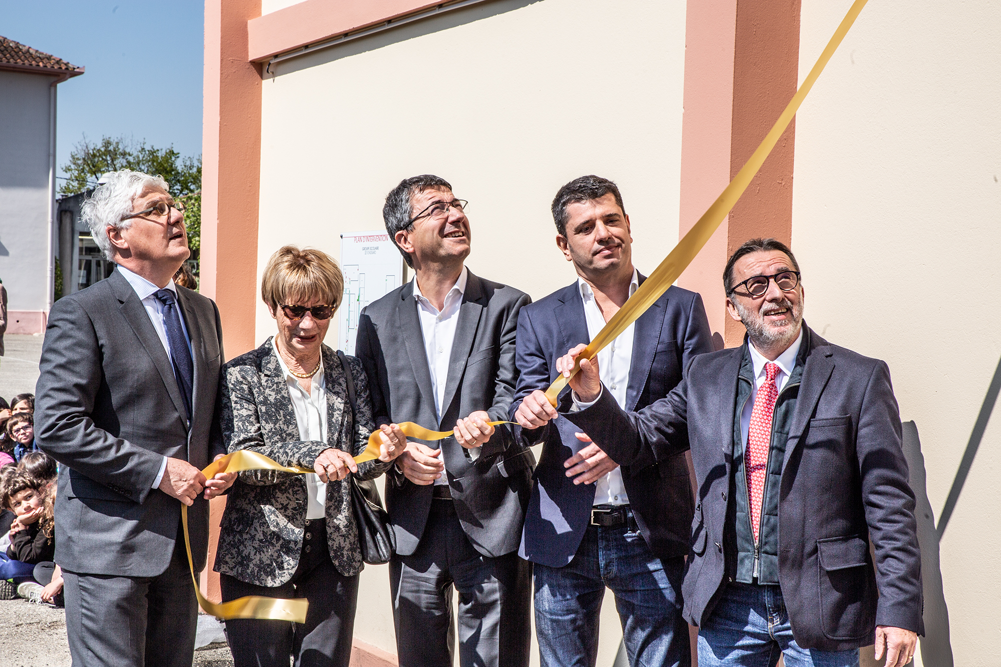 6 Philippe Martin Marie-Claire Pujol Jérôme et Jean-Benoît Pujol et Christian Peyret dévoilent la plaque 1bis 120419.jpg