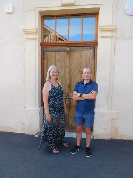 Nicole Pion et Jean-Dominique    Lartigue, les organisateurs de ces portes ouvertes.JPG