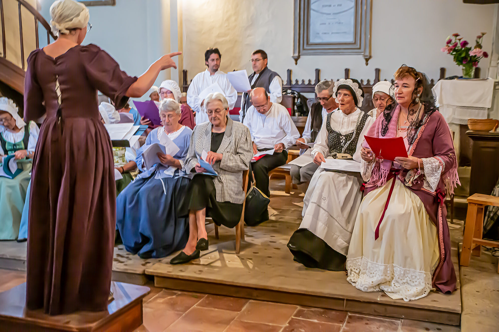 2 Anne-Marie Aïo et la chorale messe en gascon à Lupiac 1bis 110819.jpg