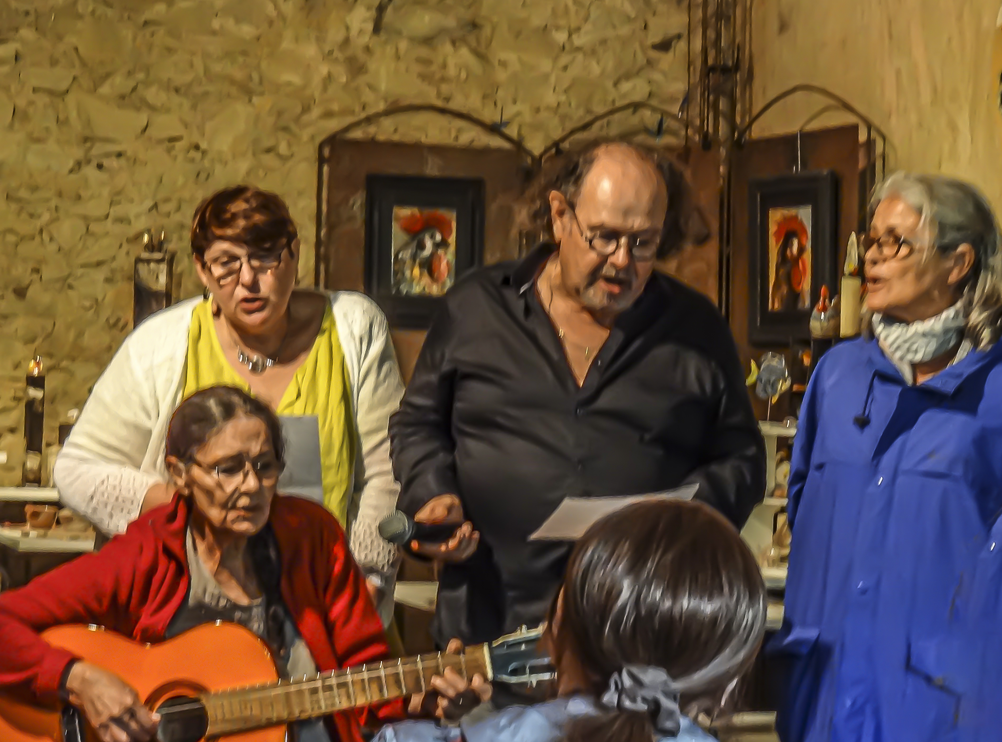 3 DR Vignet Nicole desbois Dominique et Alain chantent Lze plat pays.JPG