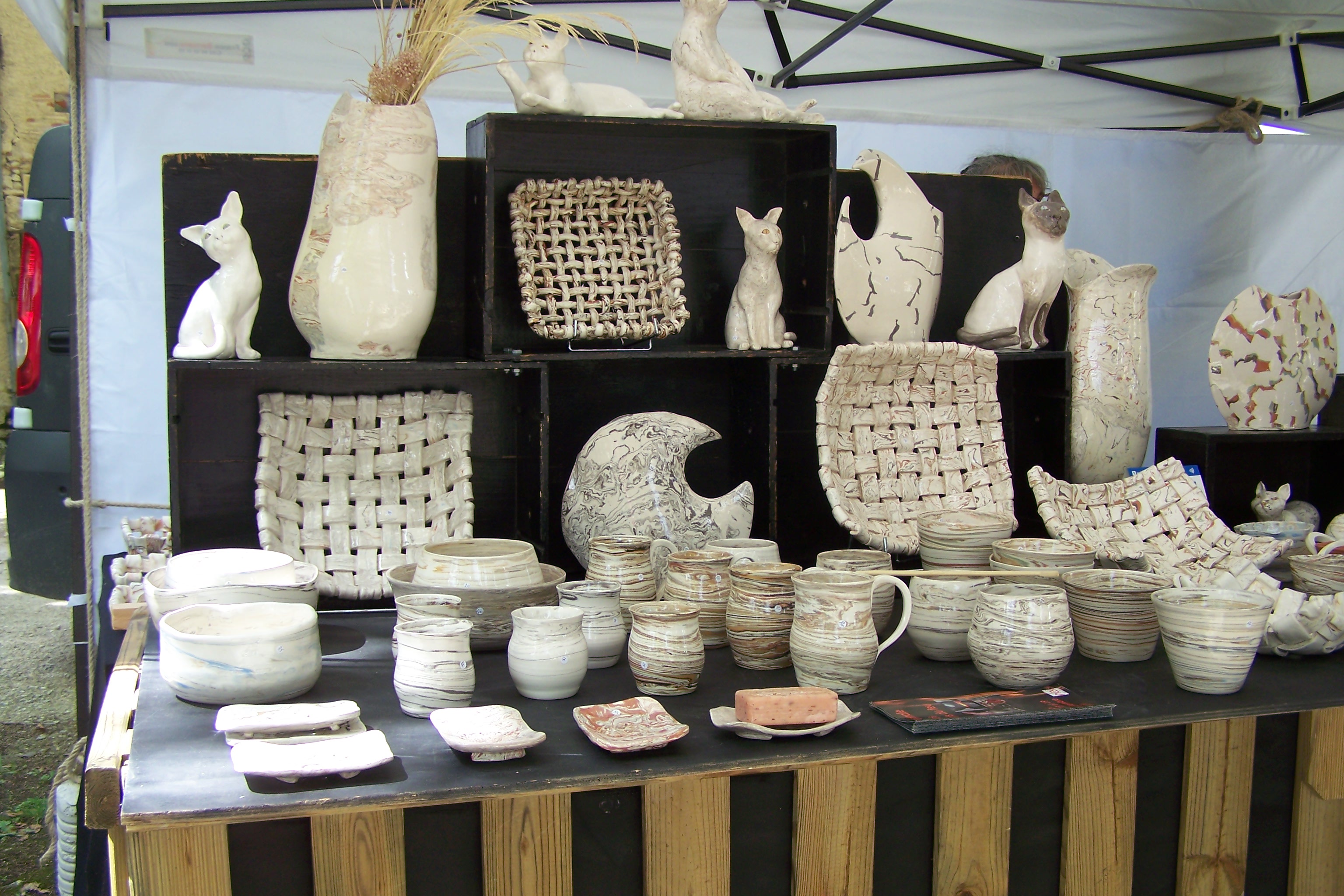 Expo et potiers Sarrant et expo léa Aquilina