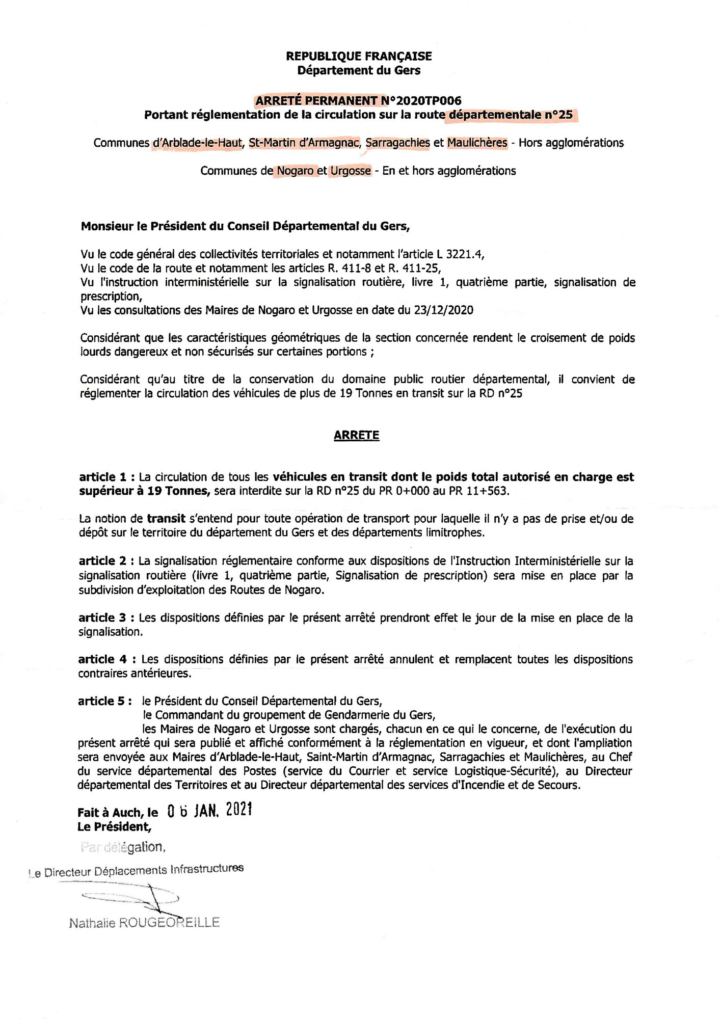 1 21 01 07 Arrété d'interdiction des PL de plus de 19 tonnes du Cel Departemental du Gers-4.jpg