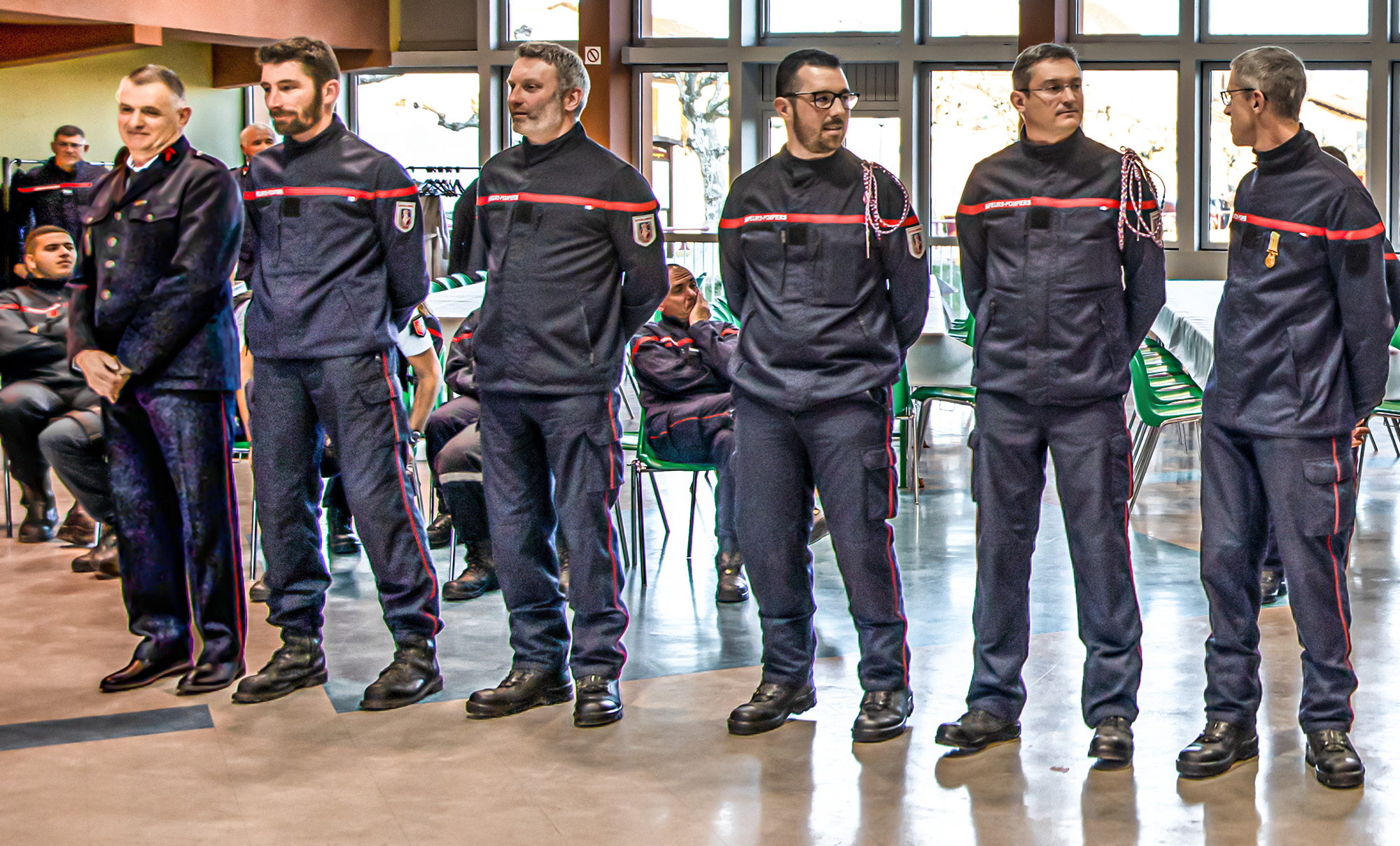 16 Sgt-chefOlivier Labarbe Sgt David Lacoste sgt Loïc Demarchi  sgt Richard Béziat sgt Mathieu Cadilhon C-chef Eric Dulin 1bis 110223.jpg