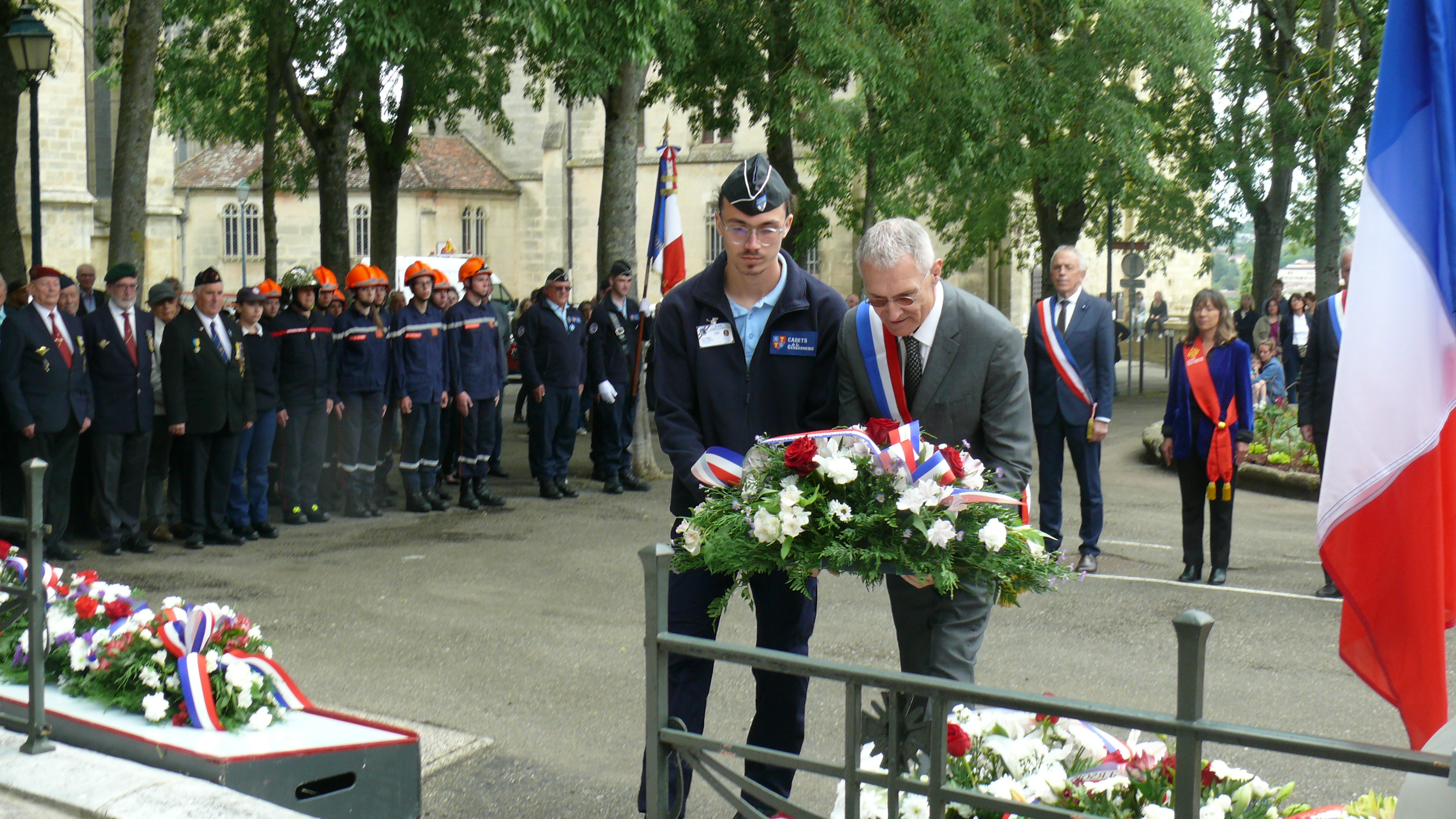 Franck Montaugé, Sénateur du Gers, accompagné de Thibaut Ramond, Cadets de la gendarmerie..JPG