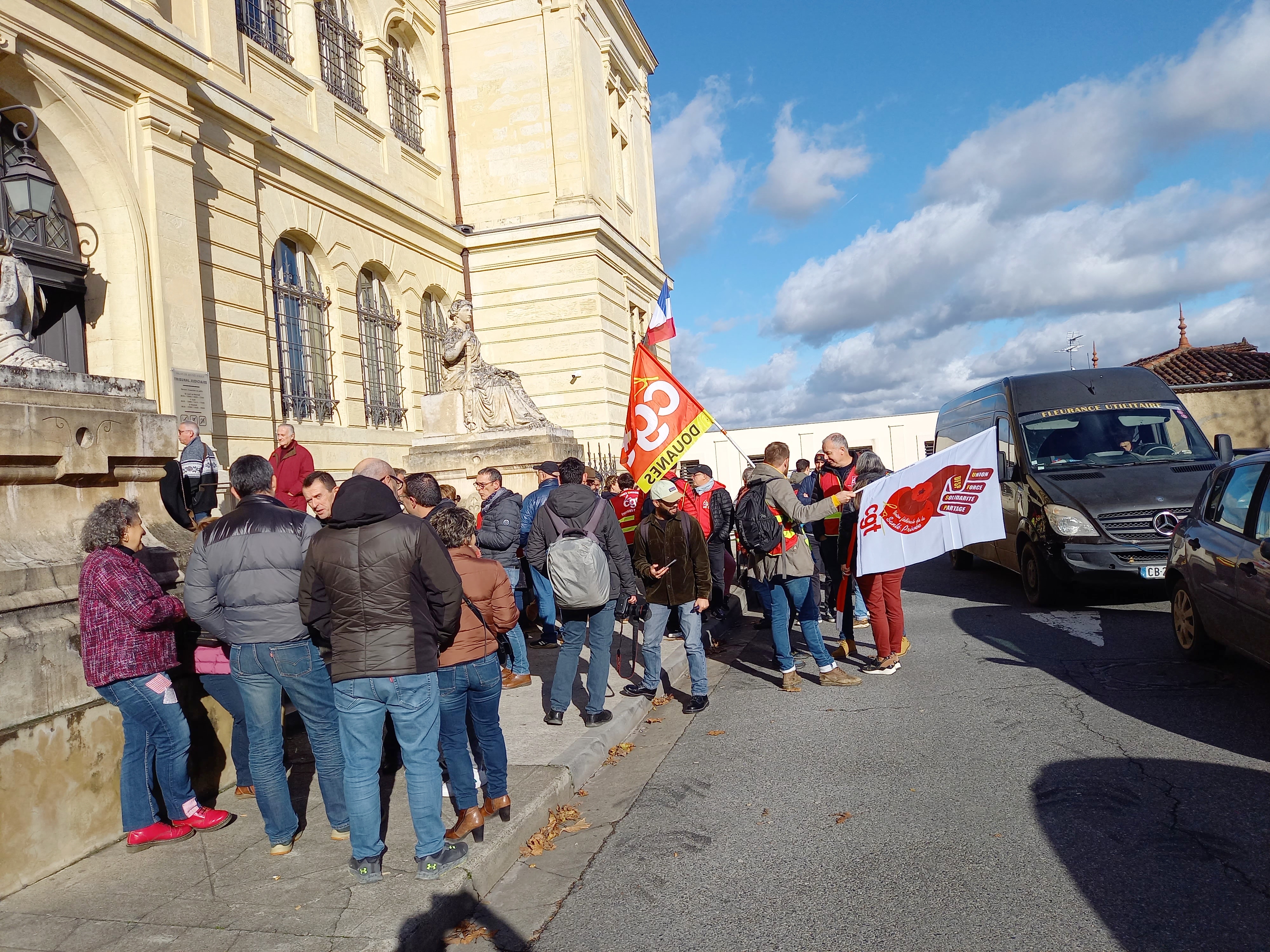 De nombreux syndicalistes étaient venus en soutien de Christophe Bukovec.
