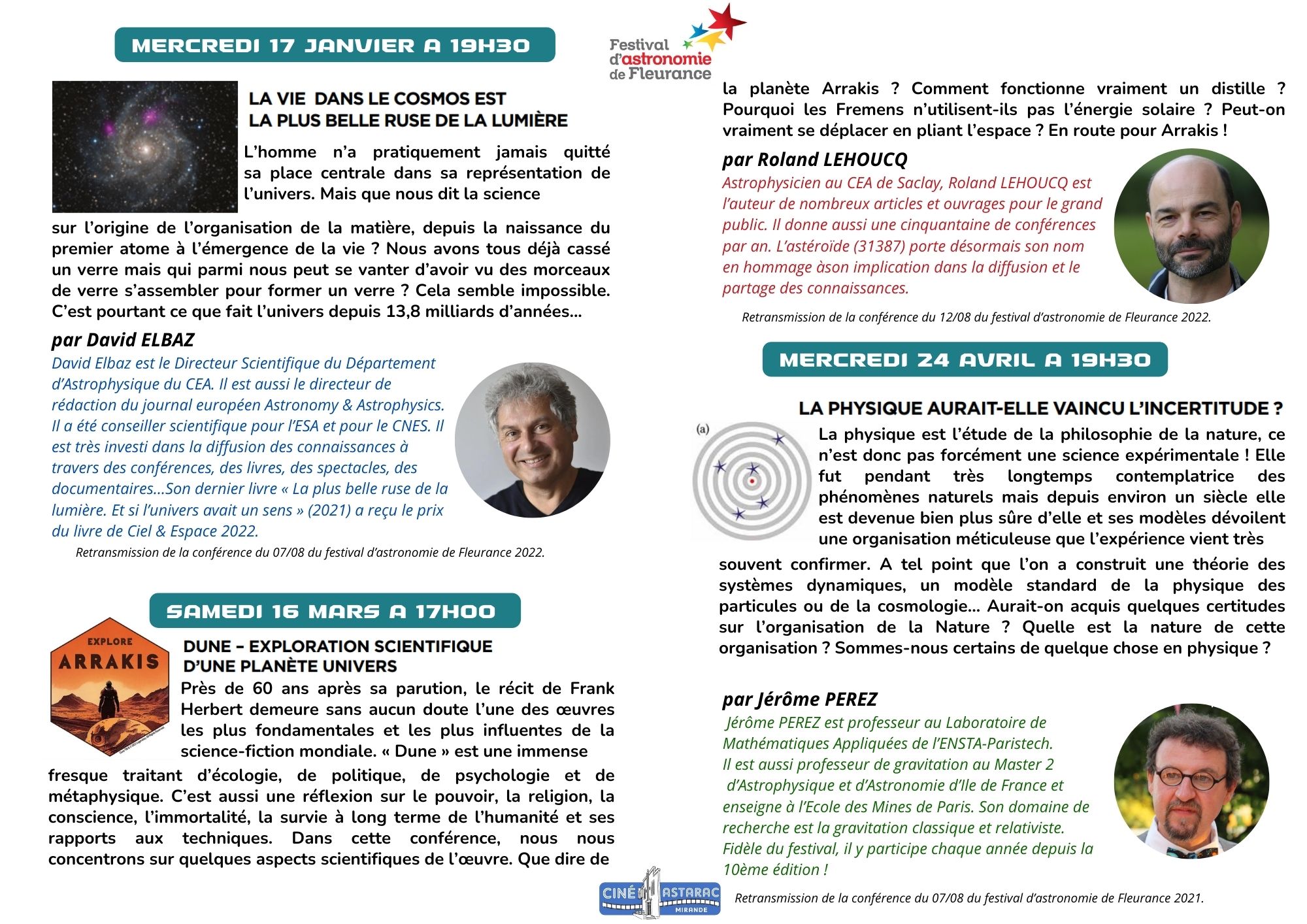 Flyer "La tête dans les étoiles" 2