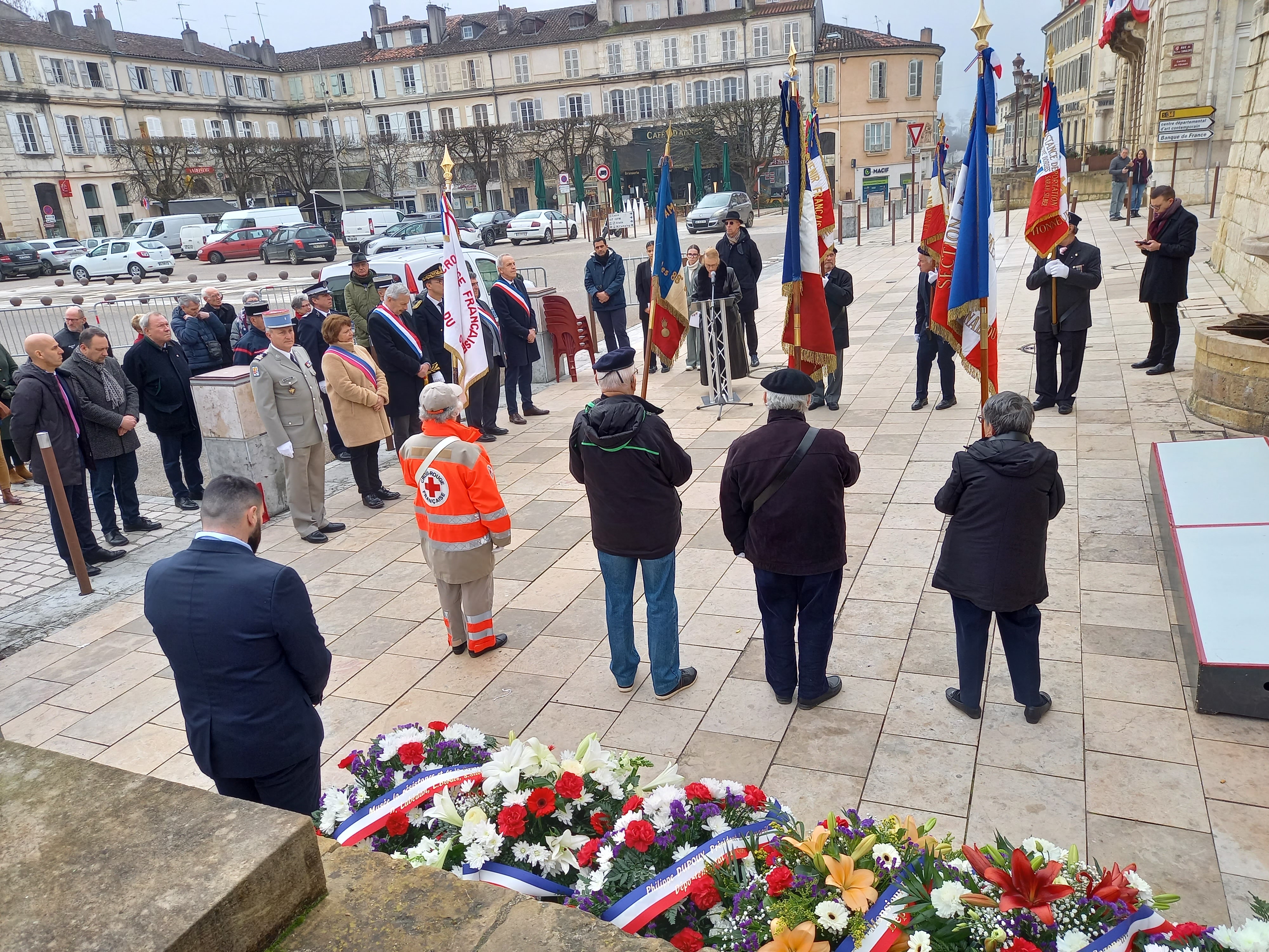 Moment de recueillement.