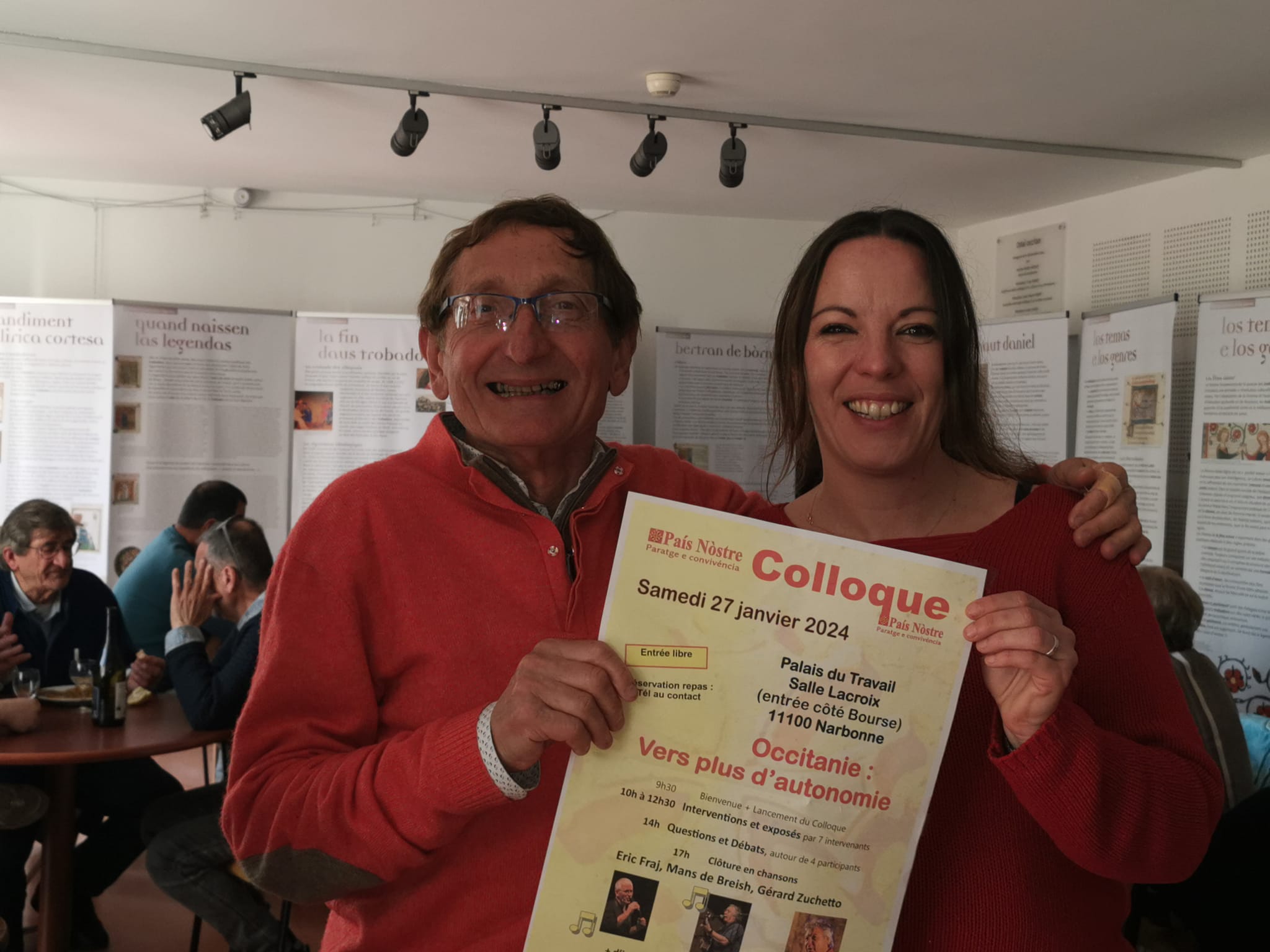 Joan Peire Laval et Coralie de Pais Nostre, organisateurs du colloque de Narbonne