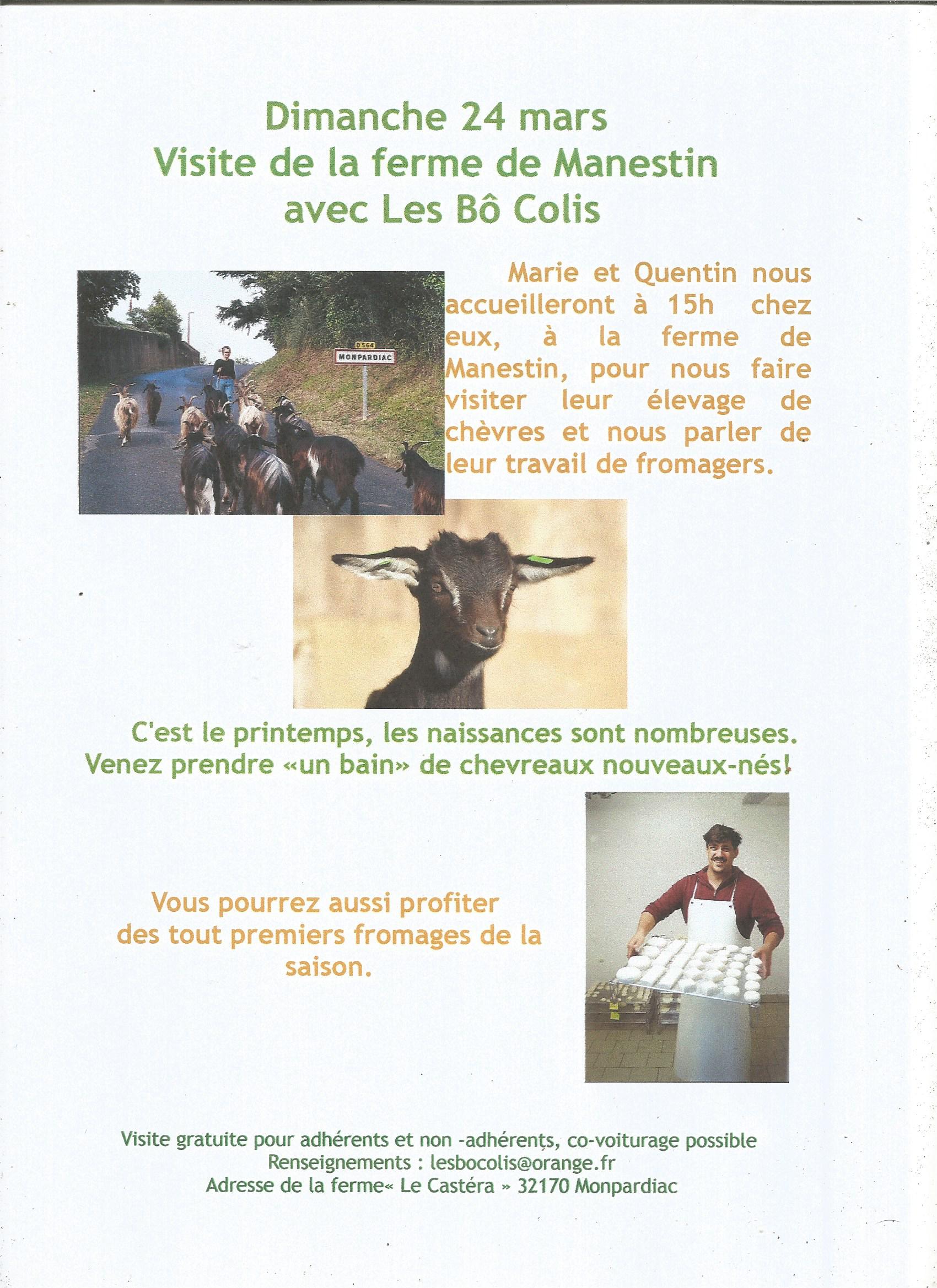 Visite de la ferme de Manestin