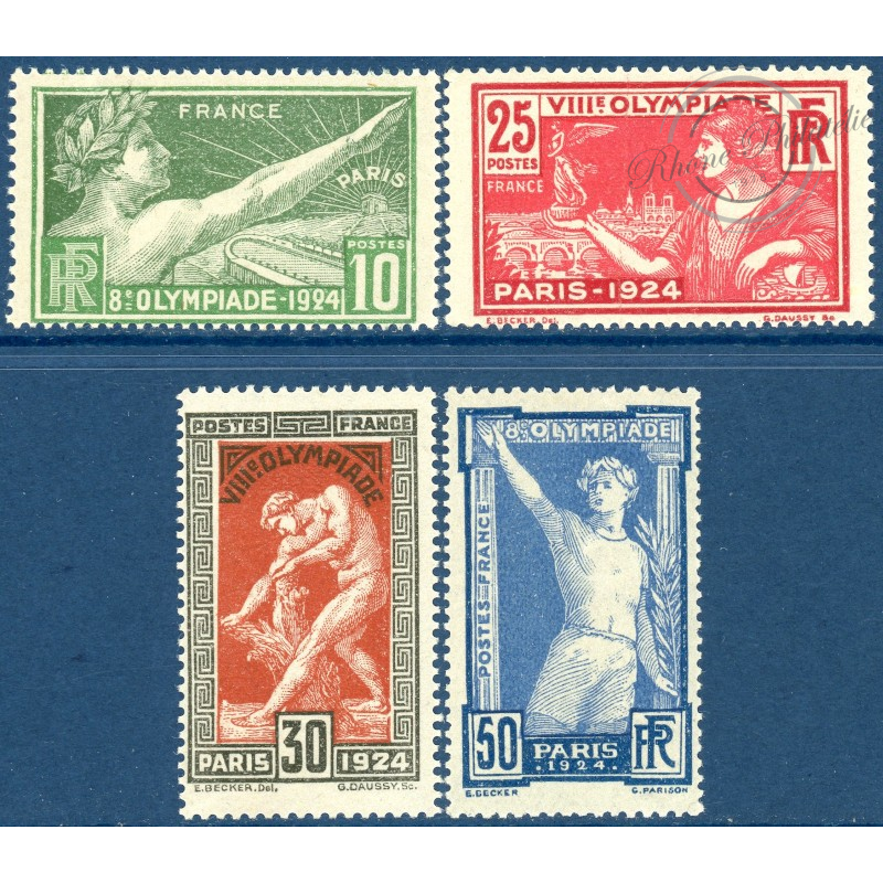Série des timbres JO Paris 1924