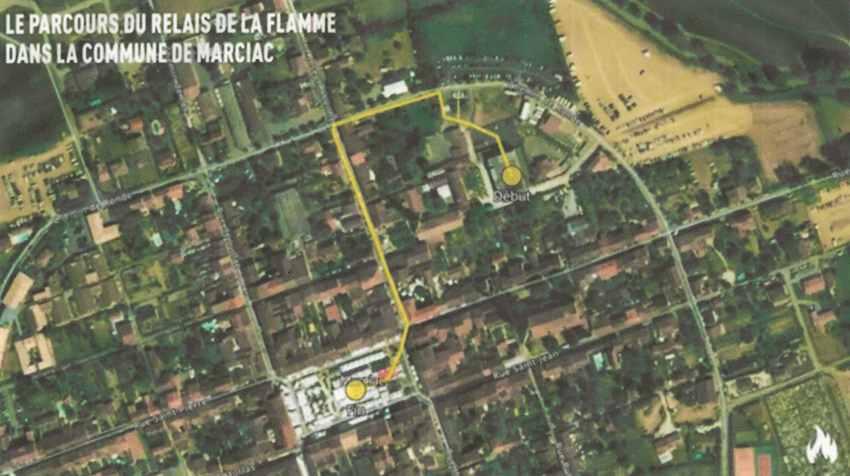 Marciac, parcours de la flamme