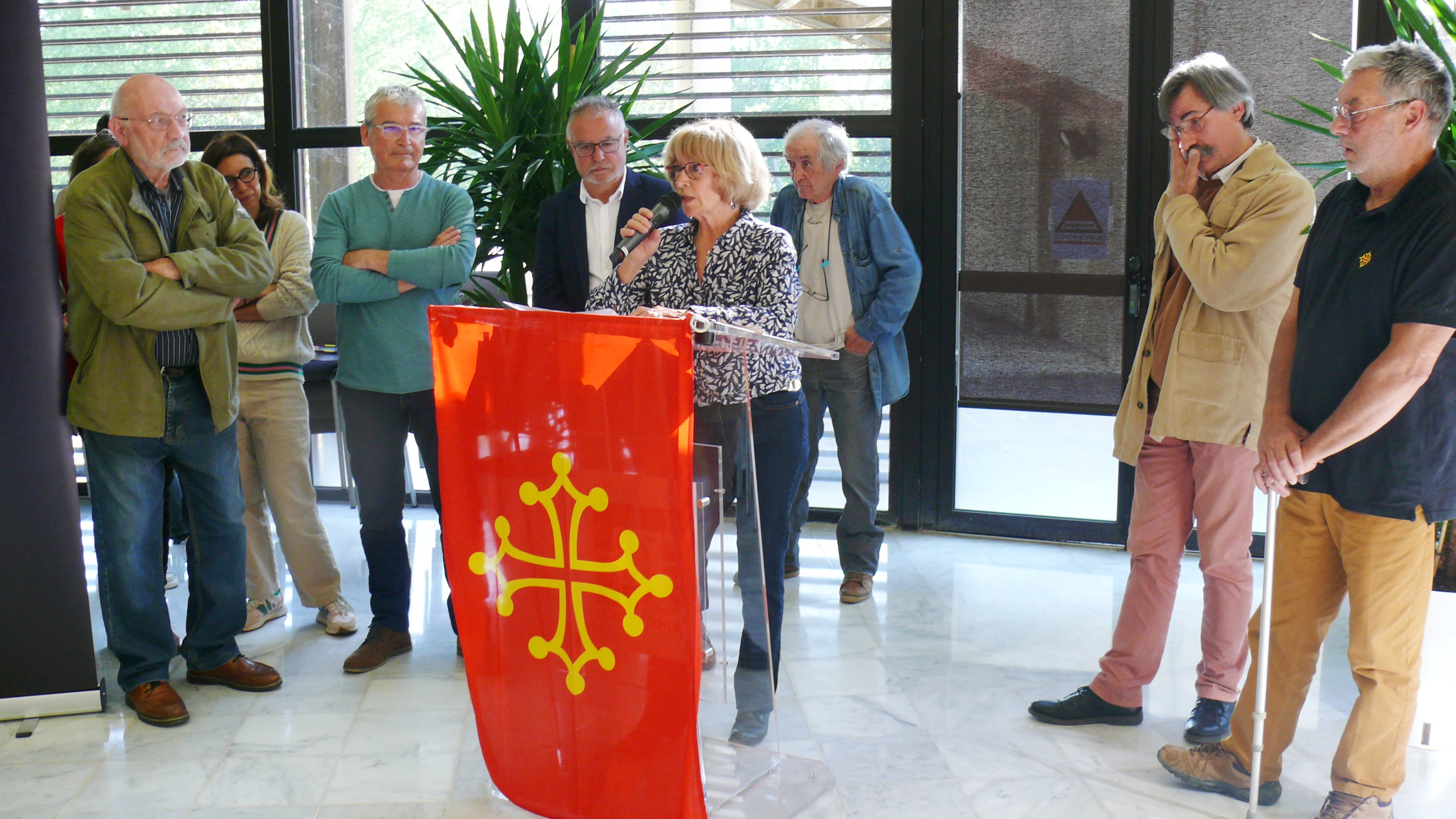 Yvette Ribes entourée de Marc Castanet, Claude Pierson, Jean-Marc Sutto et Christian Villeneuve.