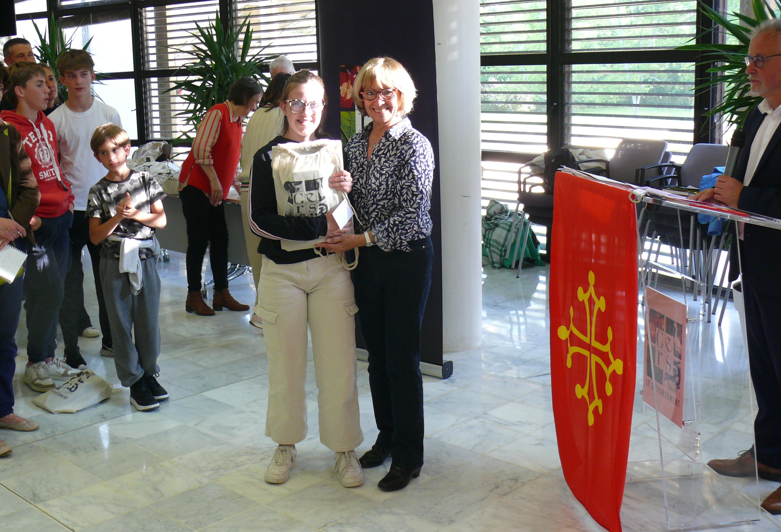 Remise de prix.