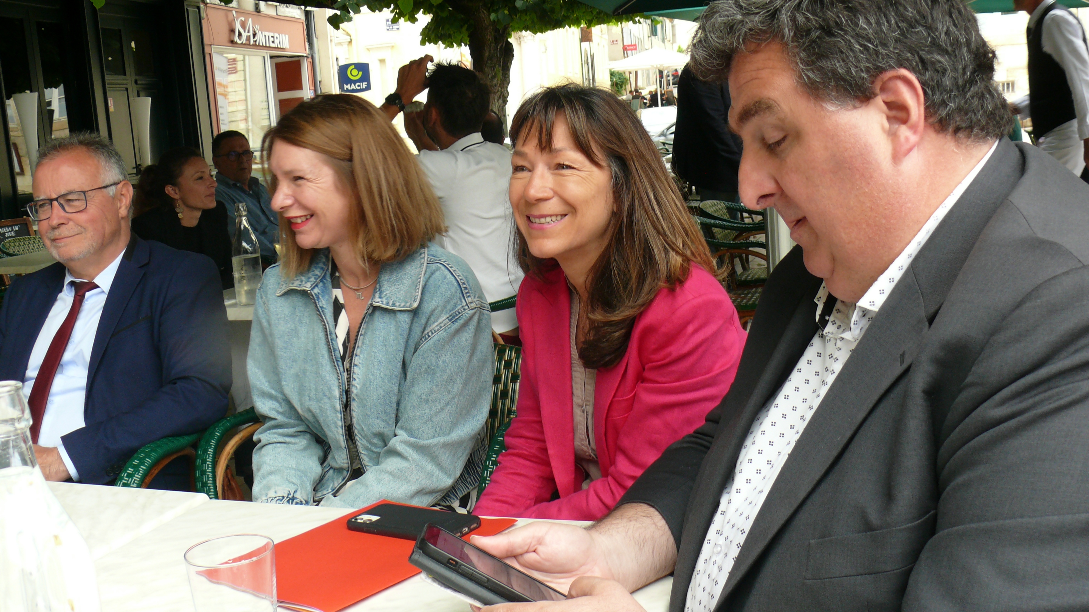 Philippe Dupouy, Charline Dumont, Muriel Abadie, et David Taupiac lors de la conférence de presse.