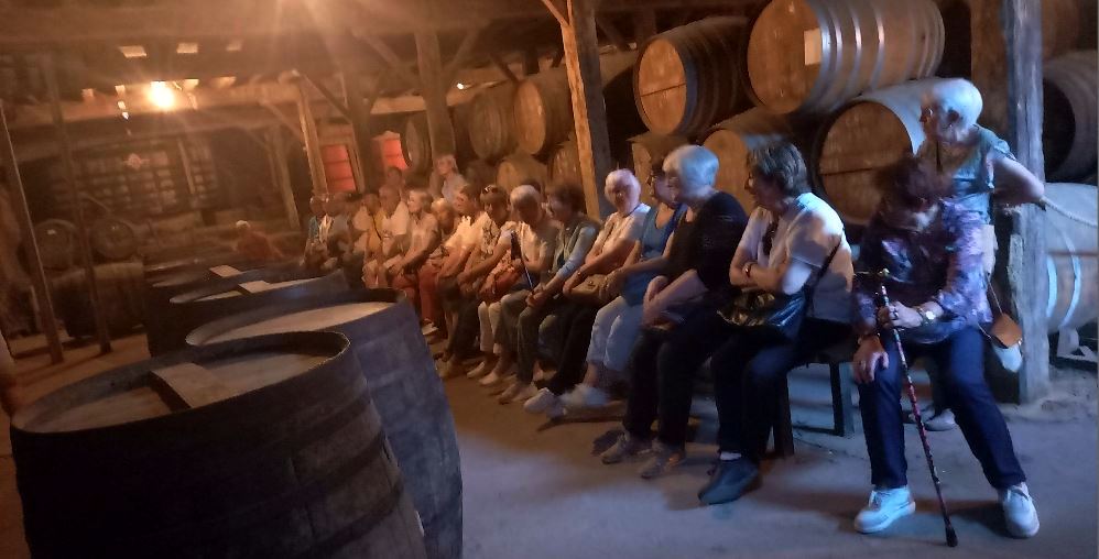 Le chai d'armagnac de la famille Aubian.