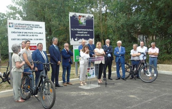 et Muriel Abadie au cours de leur discours