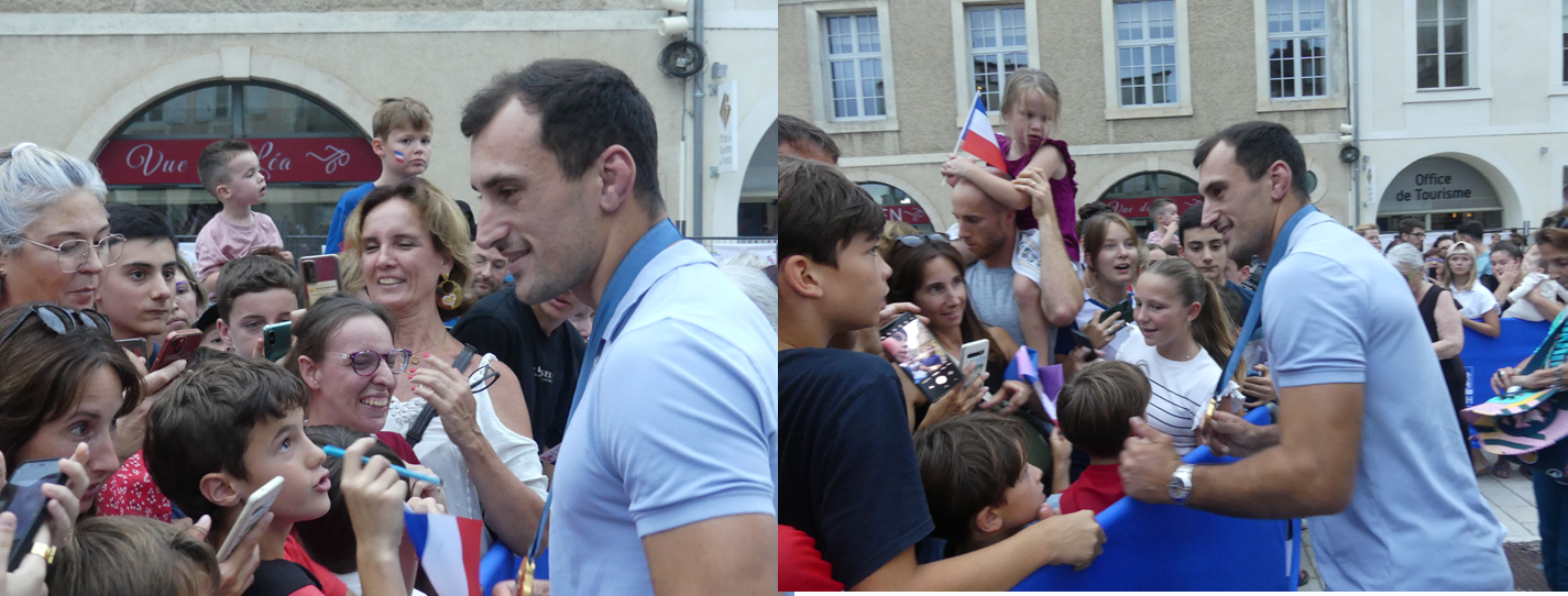 Paulin avec ses fans