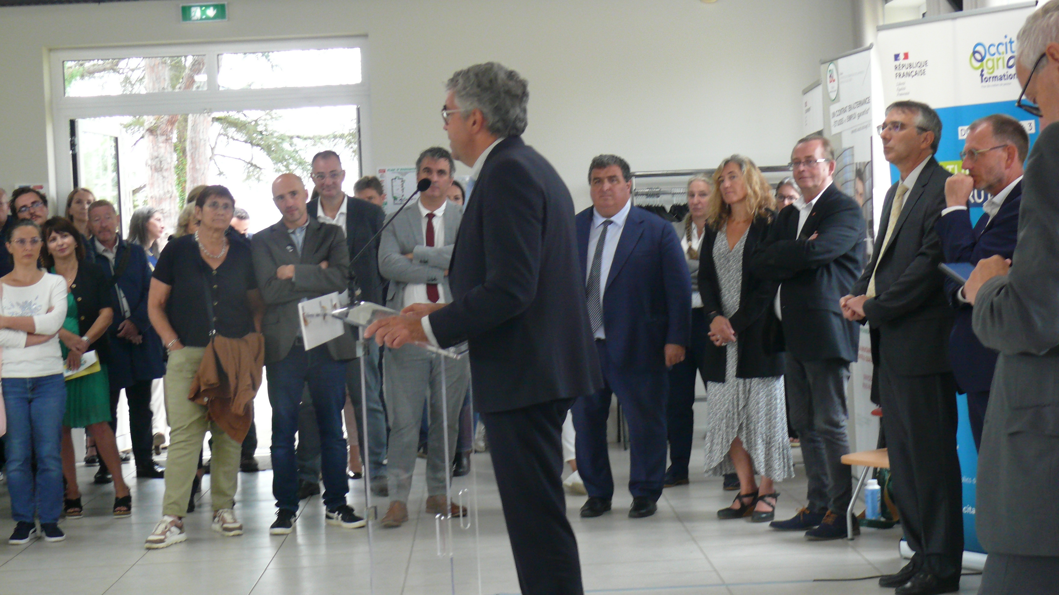Vincent Labarthe lors de son discours.