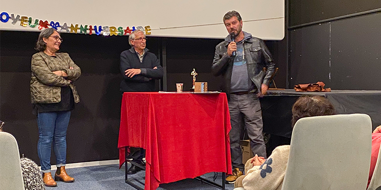Nathalie Barrouillet, Présidente de la Commission Culture - Daniel Birouste, Président de Ciné Europe - Patrick Fitan, maire de Plaisance
