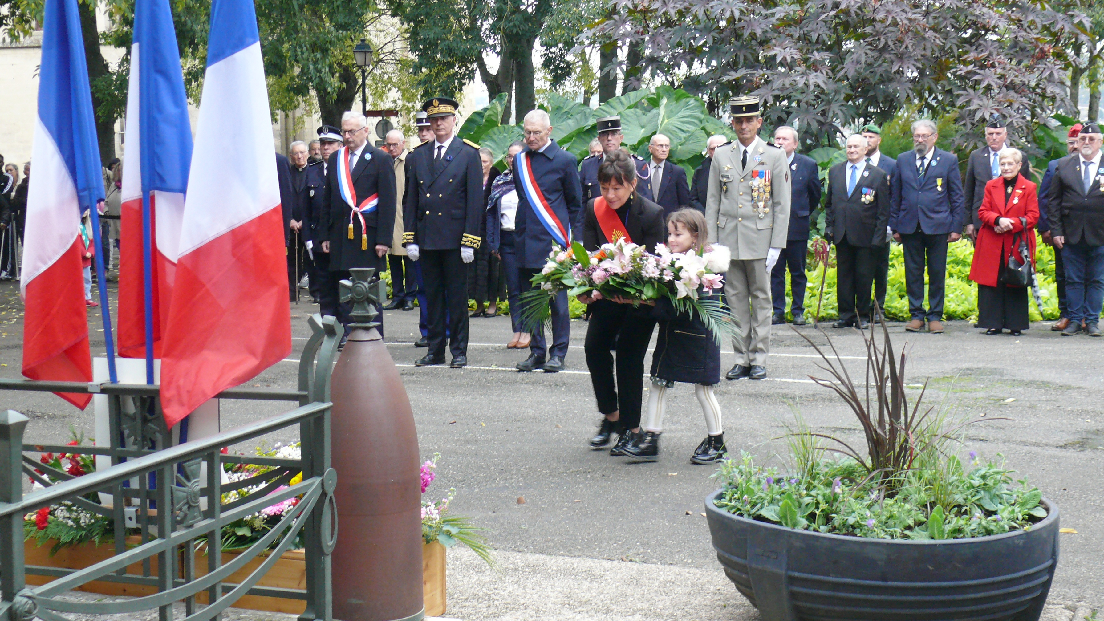 Muriel Abadie était accompagnée d'un élève des écoles d'Auch.