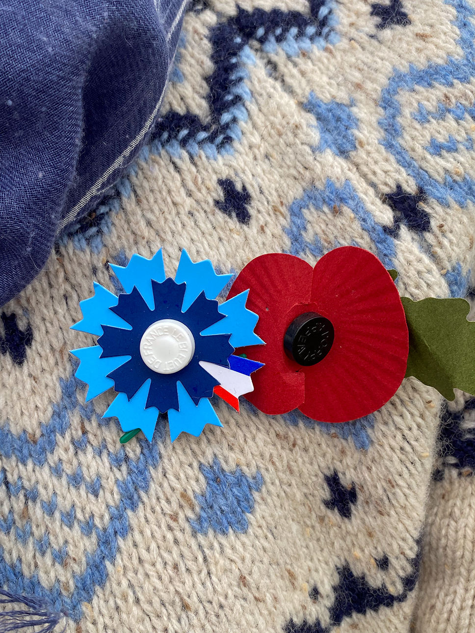 le bleuet de France et le coquelicot, Remembrance Poppy