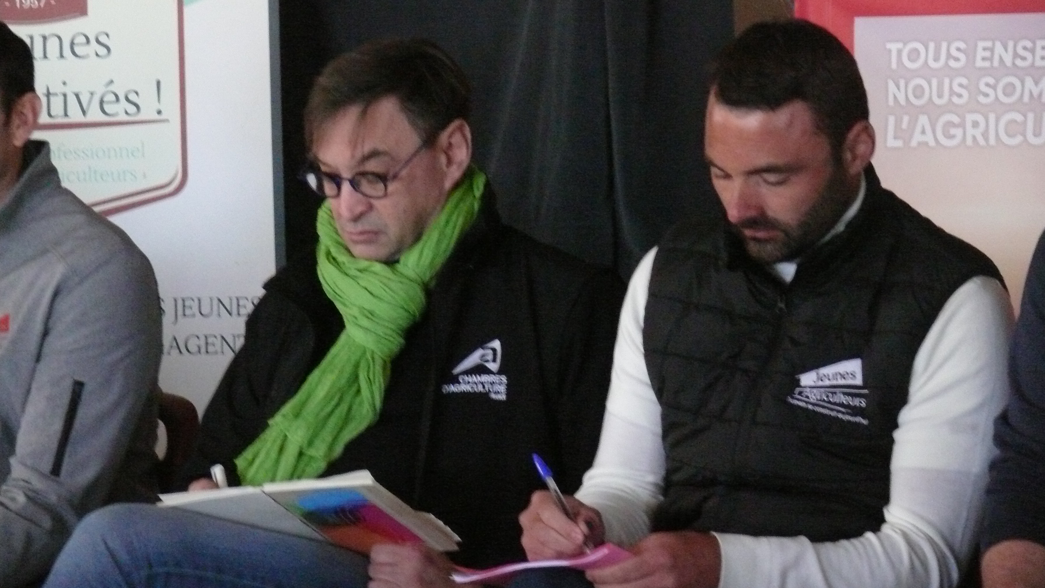 Pierrick Horel, président national des JA, et de Sébastien Windsor, président des chambres d’agricultures.