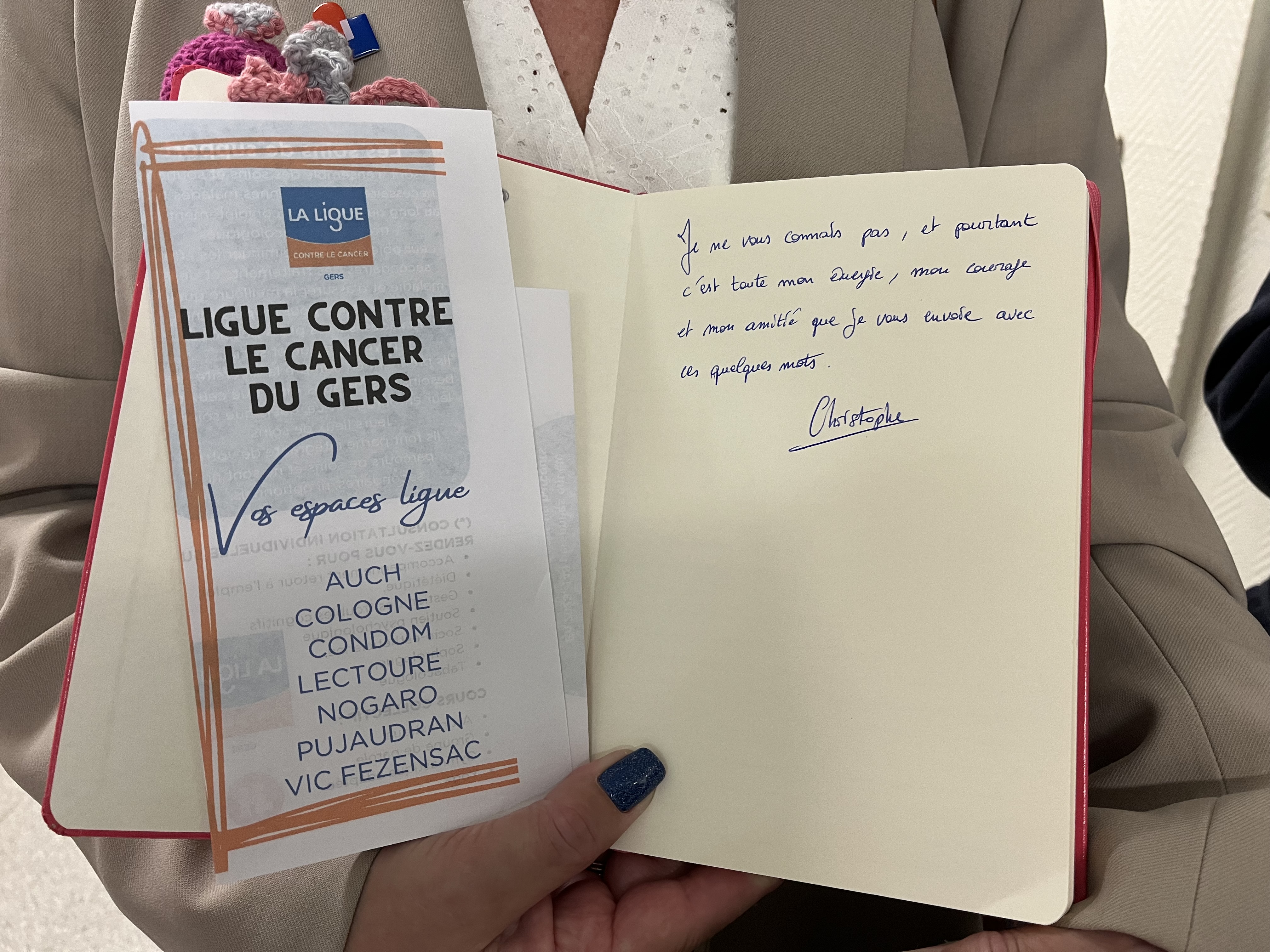 Un mot écrit par un patient en oncologie