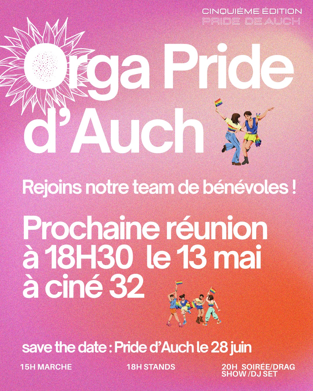Affiche bénévolat Pride.