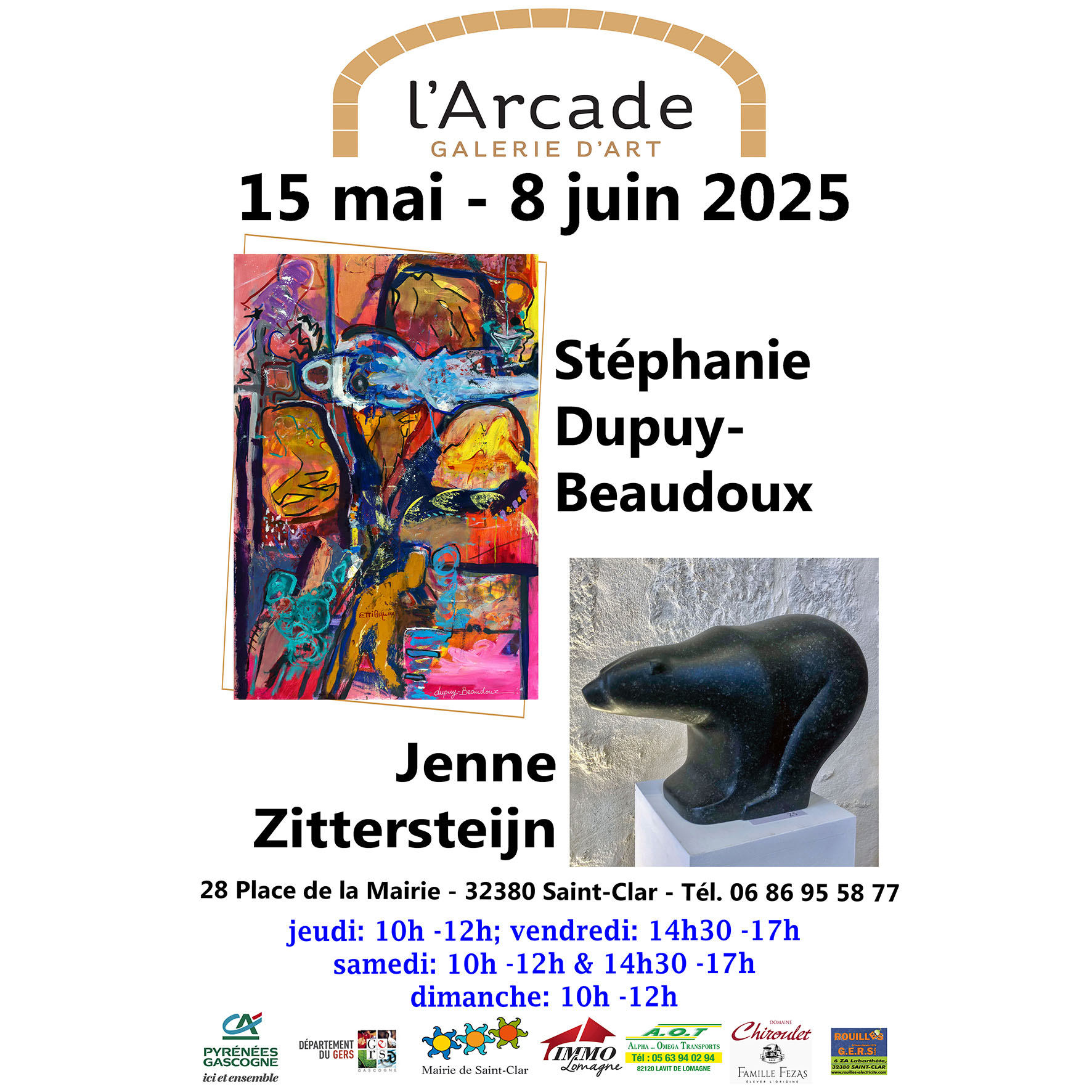 Galerie l'Arcade de Saint-Clar- Dupuy-Beaudoux+Zittersteijn-mai 2025.jpg