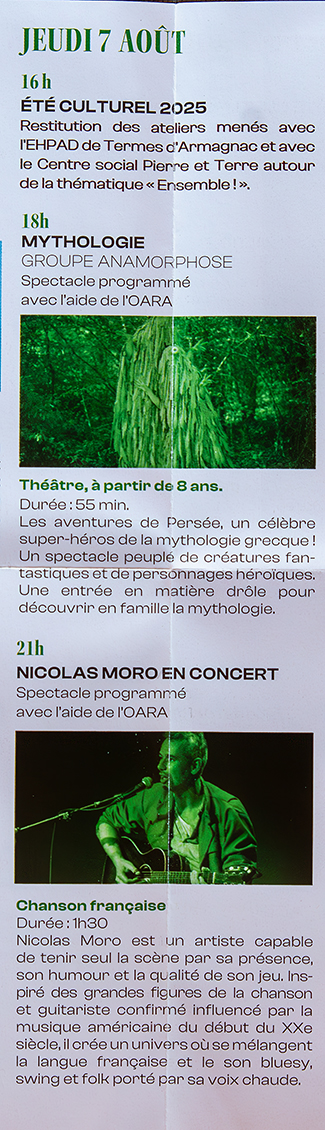 programme du jeudi