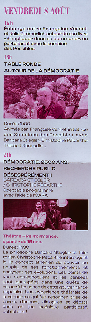 programme du vendredi