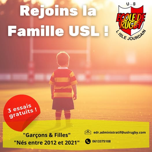 L'École de Rugby accueille vos enfants