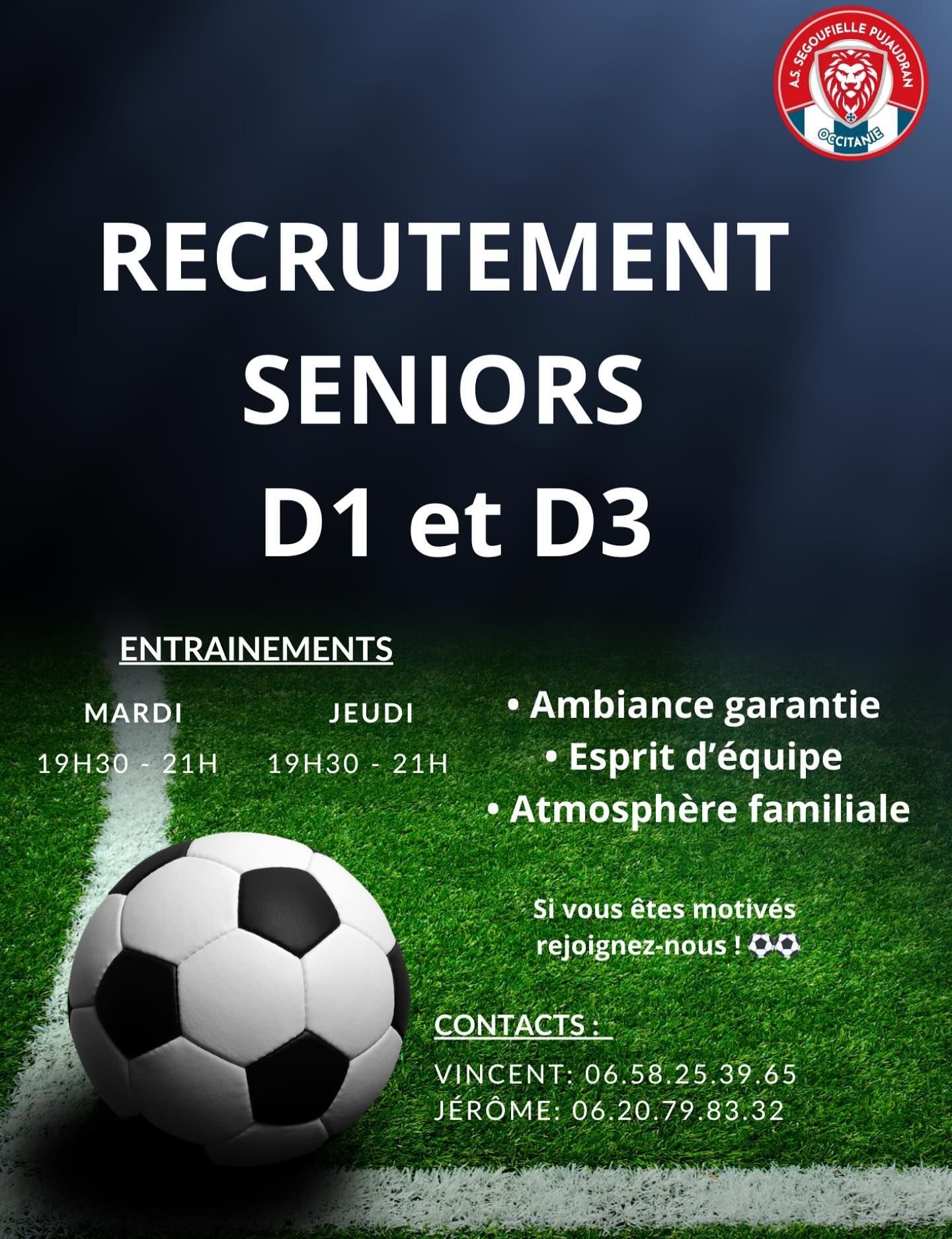 Entraînements à Ségoufielle