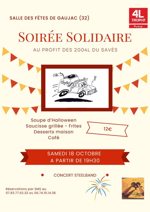 Une soirée festive et solidaire pour soutenir le 4L Trophy