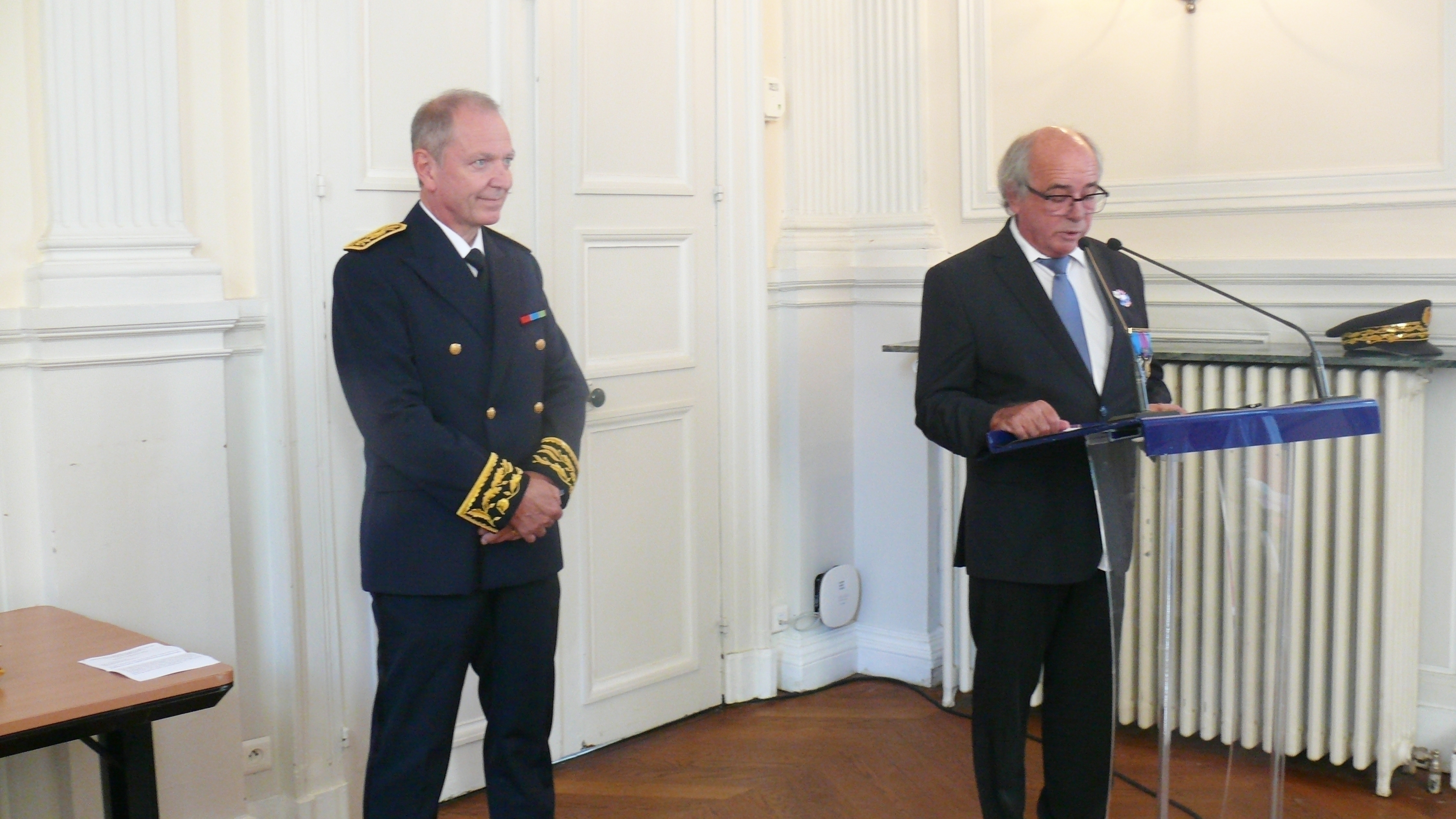 Philippe Augustin, maire de Berrac, lors de son discours.