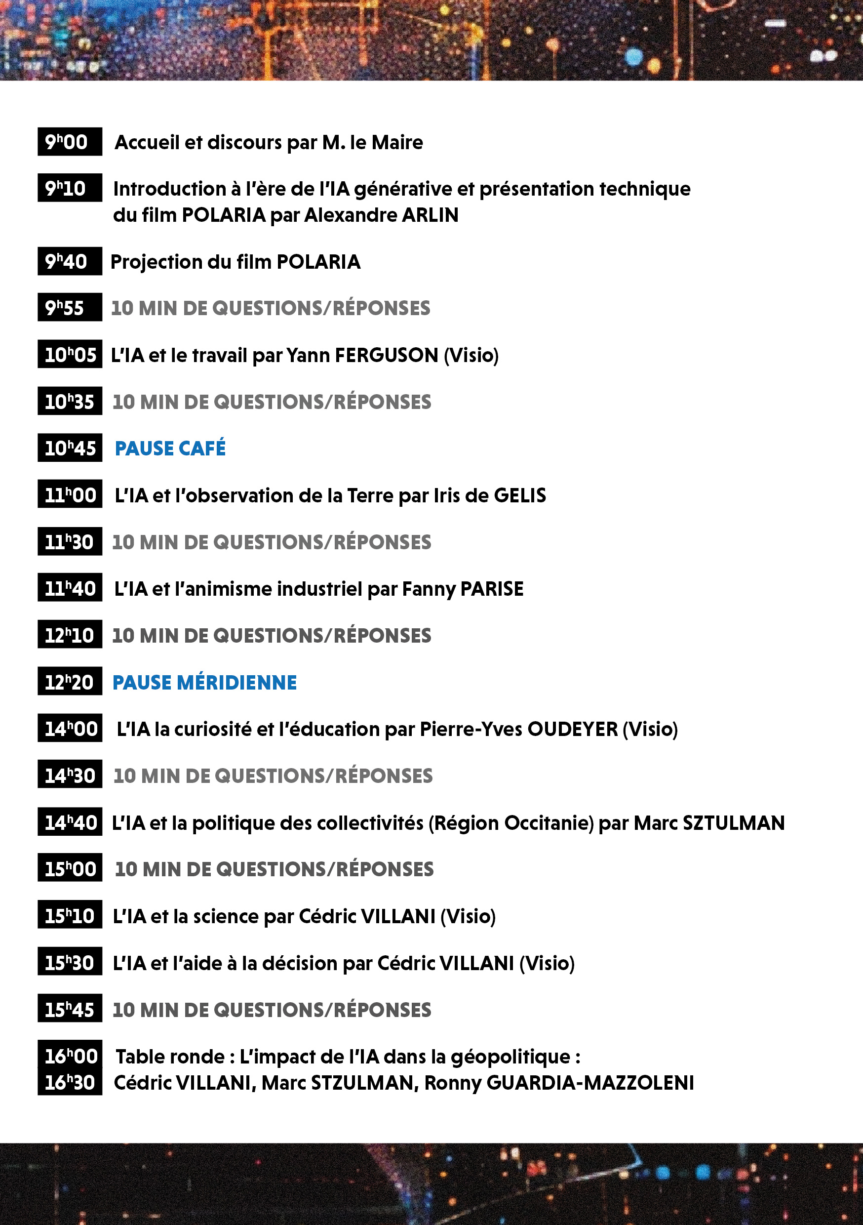 Programme conférences IA