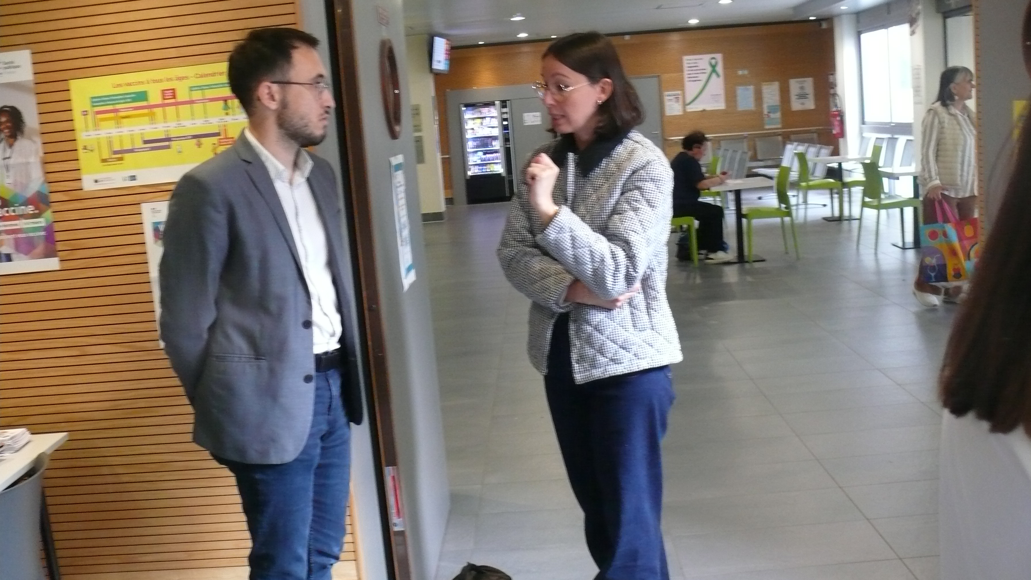 Quentin Casaburi, ARS, et Agathe Panarioux, communication hôpital Auch.