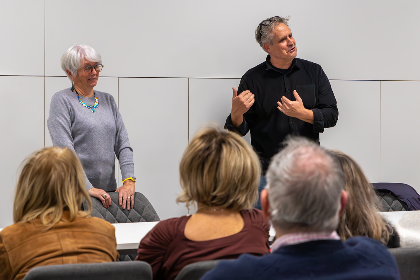 Antoinette Alquier, la sécretaire et Fabrice Thomasseau