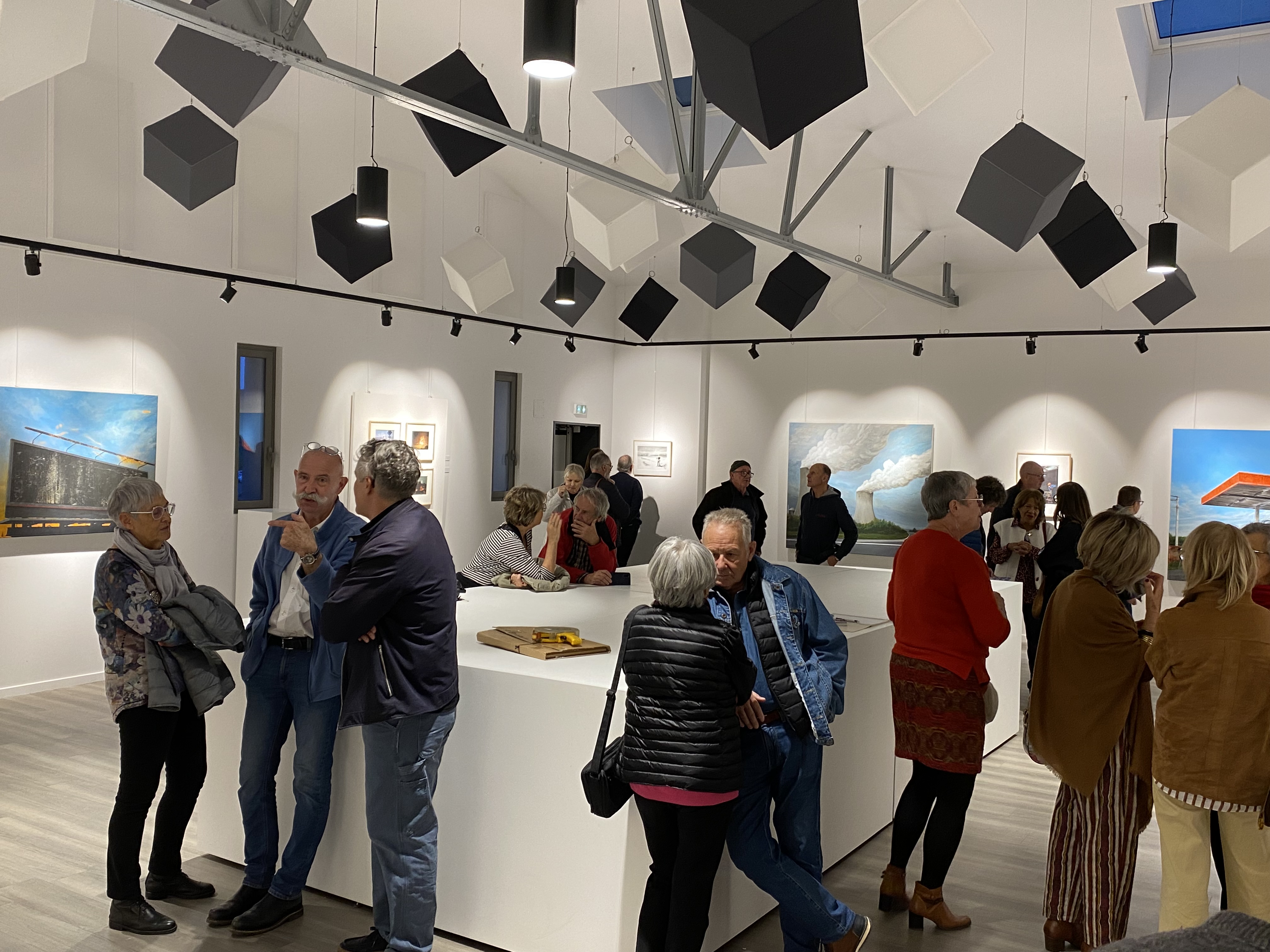 Un nombreux public autour des oeuvres pour ce vernissage de l'expositionMG_5357.jpeg