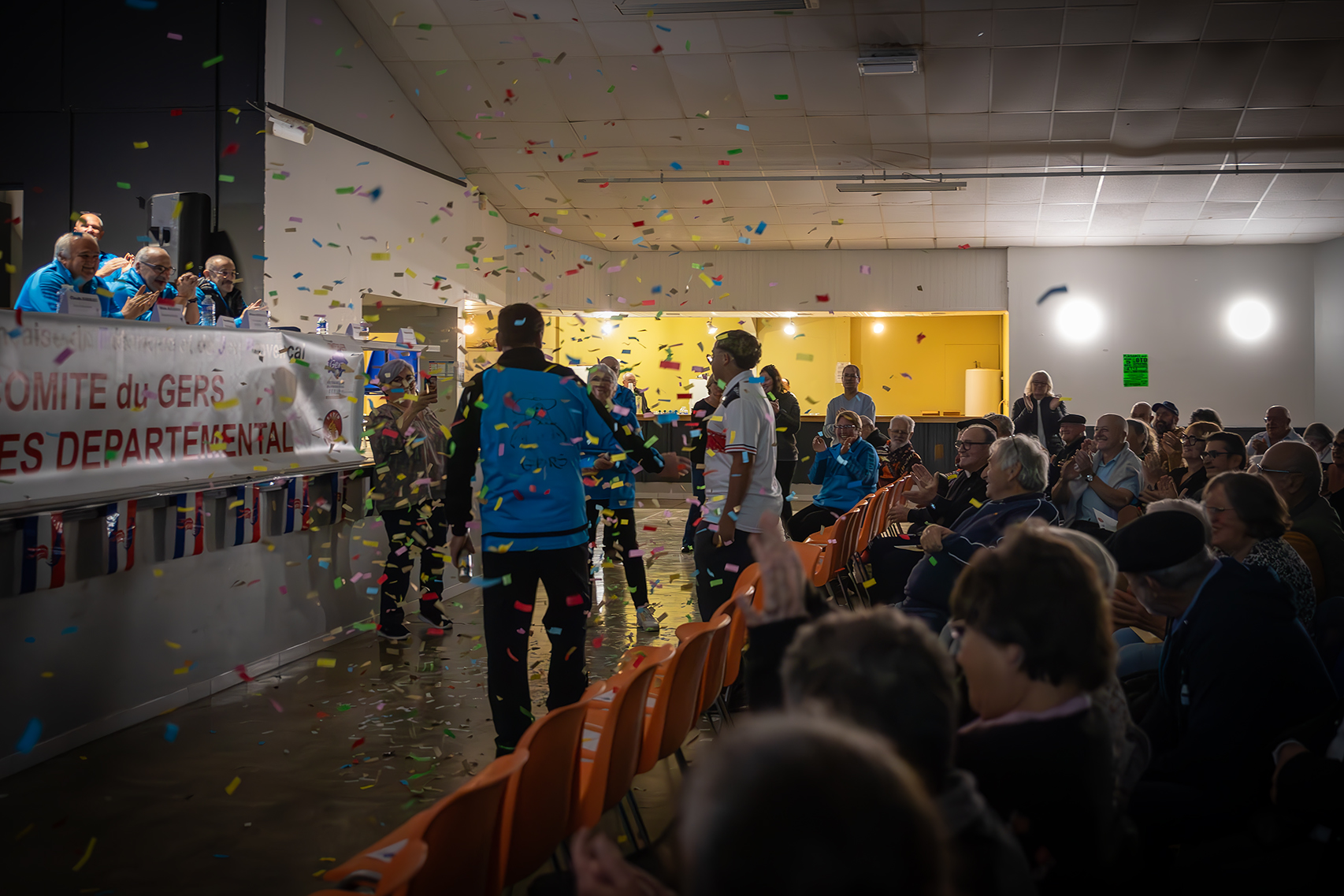 confetti pour le champion de France, Réda Arramon