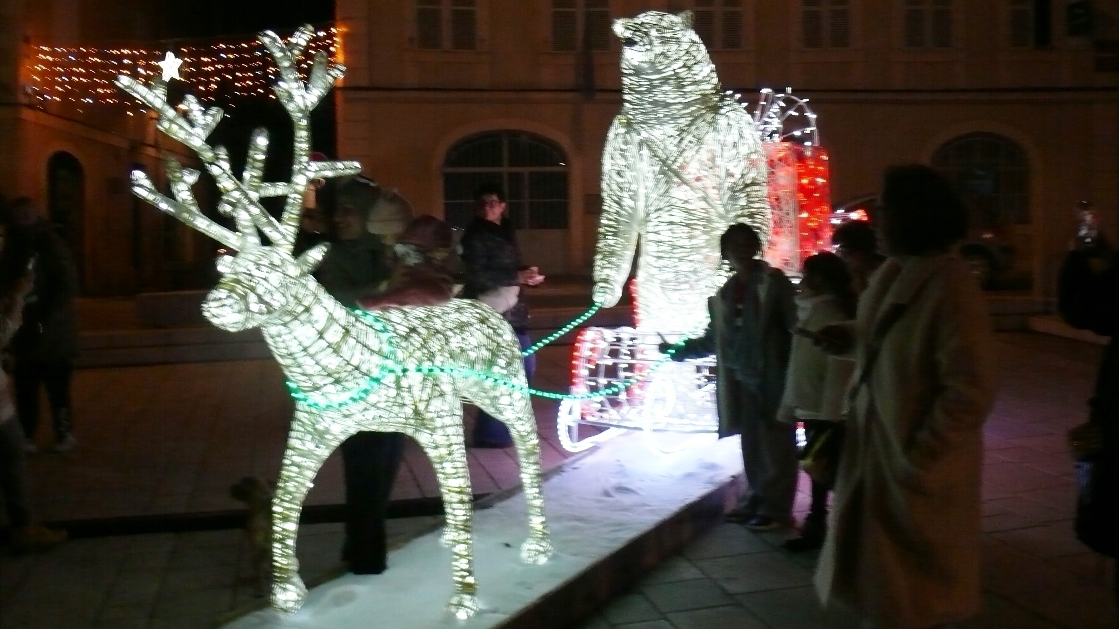 Le rêne et le Père Noël.