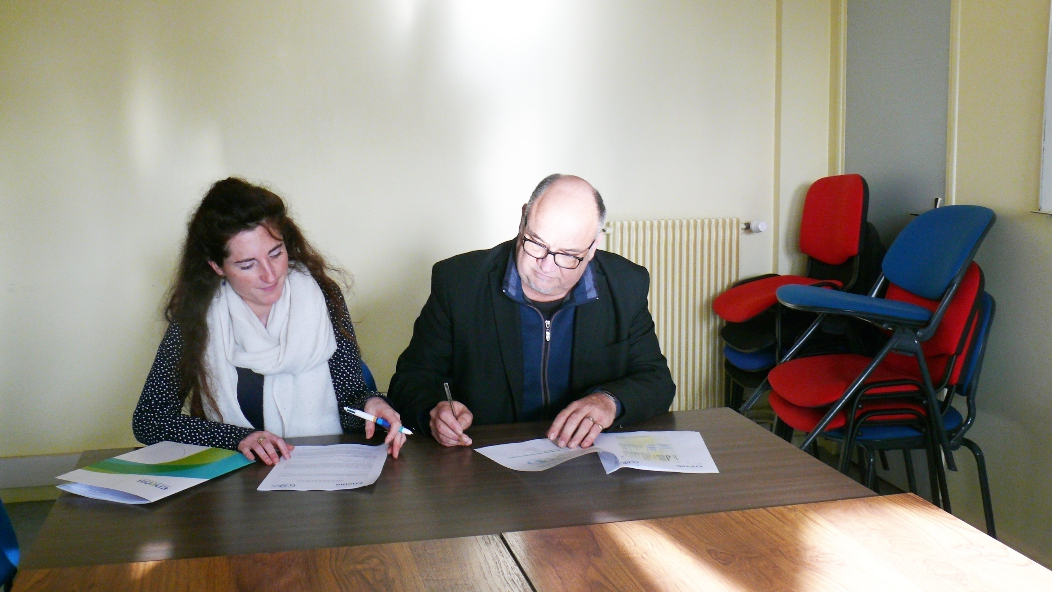 Priscillia Morinet et Christophe Loison ont signé la convention.